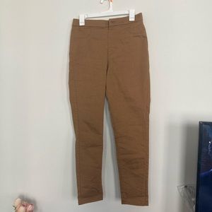 High rise tan jeans